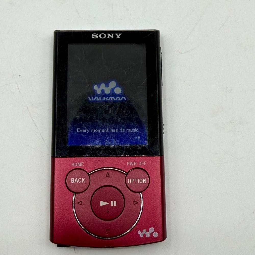 Sony Walkman NWZ-E344 Red 8GB MP3 Player Digital Media bundle